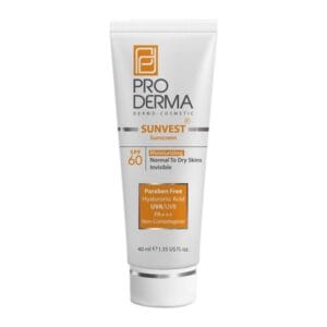 ضد آفتاب و مرطوب کننده بی رنگ SPF60 پرودرما
