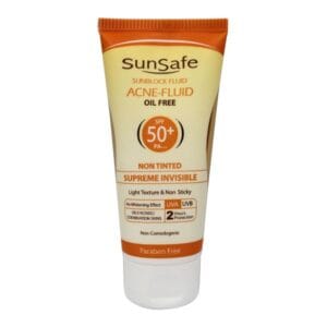 ضد آفتاب فاقد چربی فلوئید آکنئیک +SPF50 سان سیف