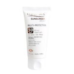 کرم ضد آفتاب بی رنگ مولتی پروتکشن SPF50 فاقد چربی دکتر ژیلا