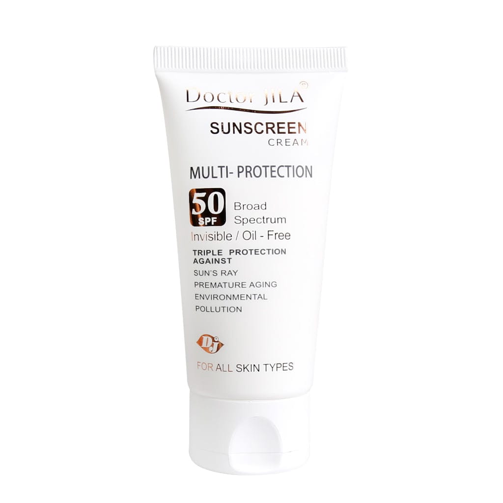 کرم ضد آفتاب مولتی پروتکشن دکتر ژیلا SPF50 فاقد چربی ۵۰ میلی لیتر