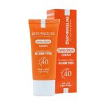 کرم ضد آفتاب بژ روشن SPF40 انواع پوست درم انجلین